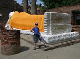 Bangkok 06 01 Ayutthaya Wat Lokaya Sutha Reclining Buddha Full View